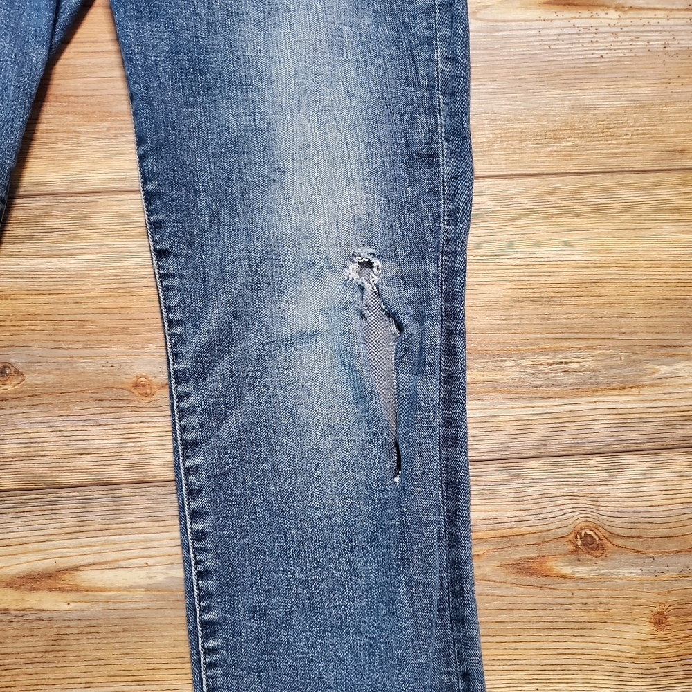 Lucky Brand Jeans Womens 6 28 Blue Lolita Skinny Distressed Raw Hem Ankle - Picture 4 of 8